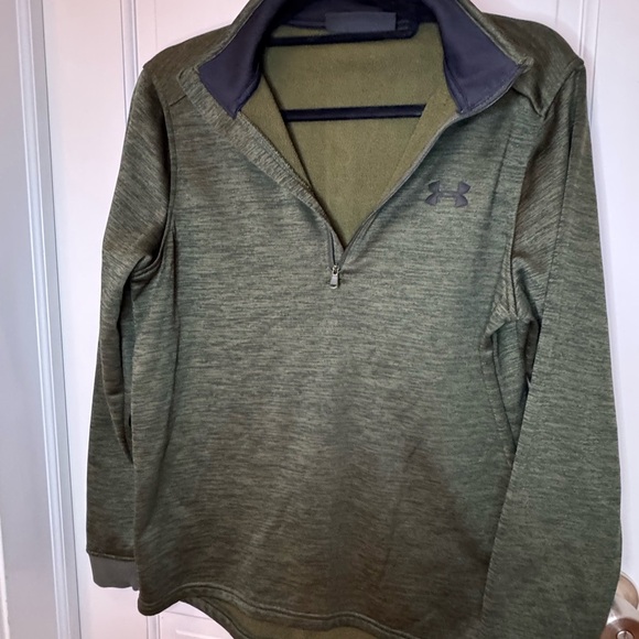 Under Armour Olive Quarter-Zip Pullover - Picture 3 of 7